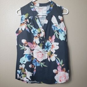 Bellambra Linen Tropical Print Sleeveless Popover-Size M (NWT)